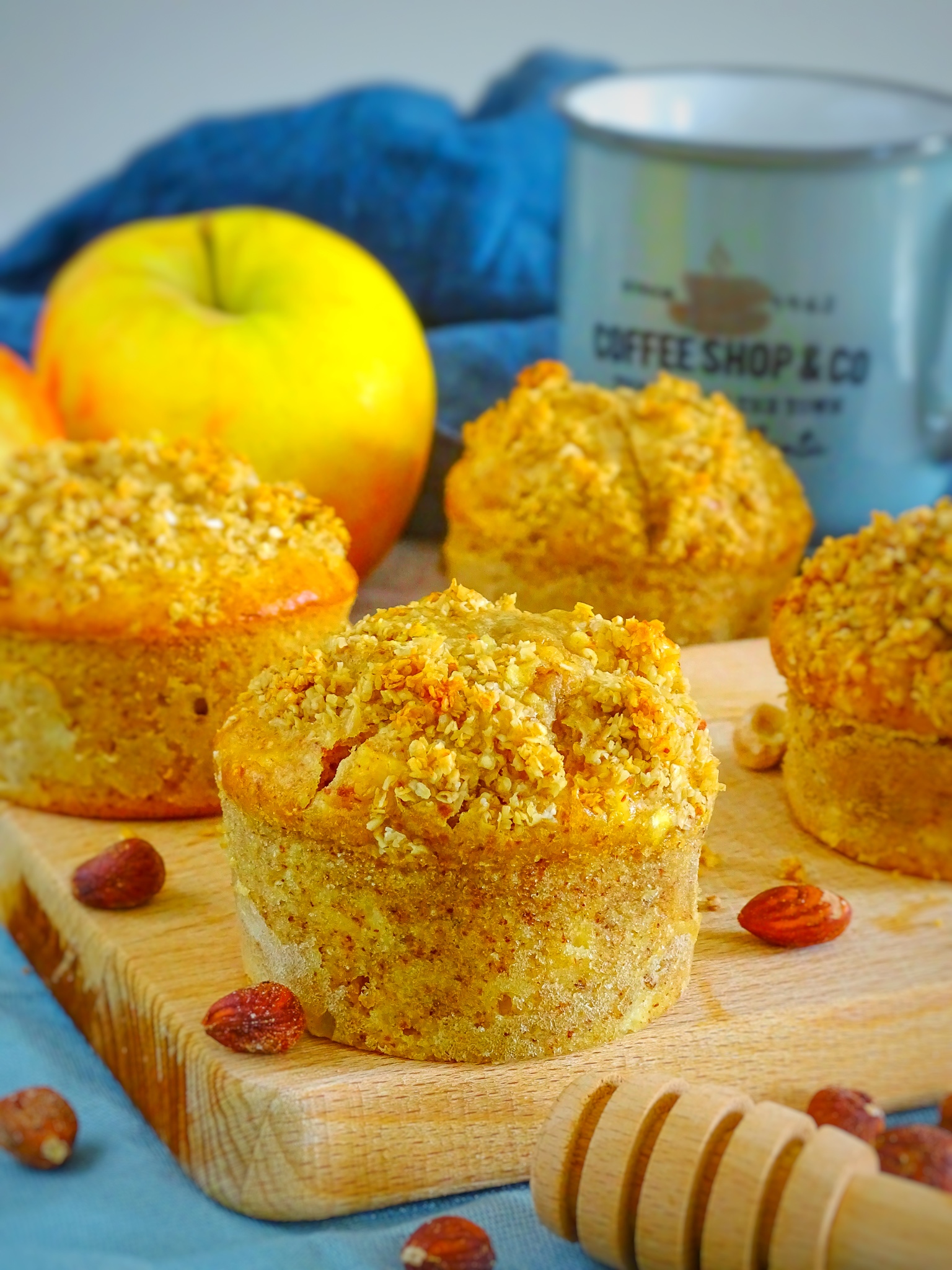 You are currently viewing Muffins pommes/noisettes façon crumble